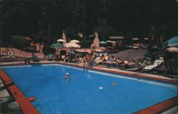 Ferngrove Motel Resort, Swimming Pool, Guerneville, CA Postcard
