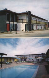 The Cathay Motel, Santa Cruz, CA - Pool & Apartments Postcard