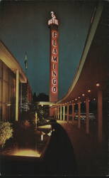 Flamingo Hotel, Santa Rosa, CA Postcard