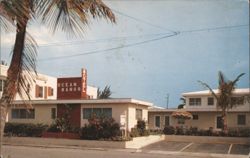 OCEAN MANOR MOTEL, Hollywood Beach, Florida Postcard