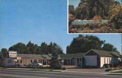 Colonial Motel, Heated Swimming Pool, Landscaped Gardens Postcard