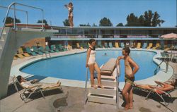 Americana Motel, Riviera Swimming Pool, Gary, IN Postcard