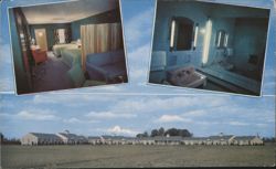 ROSS MOTEL Indianapolis - Rooms, Bath & Exterior View Postcard