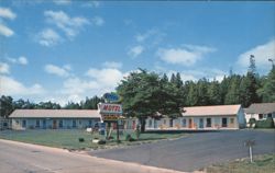 Vitek's Motel, 2 Miles North of Mackinac Bridge Postcard