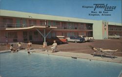 Kingman TraveLodge, Hwy 66 East, Pool, Arizona Postcard