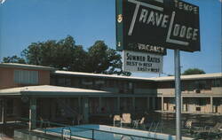 TRAVE LODGE TEMPE Pool Summer Rates Postcard