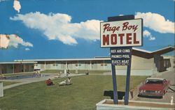 Page Boy Motel, Page, AZ - Heated Pool, AC, TV Postcard