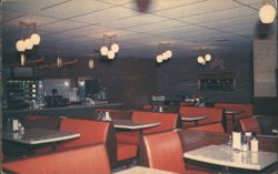 Golden Leaf Restaurant Dining Room Interior, Delhi, ON Postcard