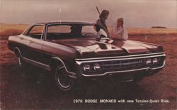 1970 Dodge Monaco with Torsion-Quiet Ride Postcard
