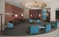 Lobby Lounge, Hotel Faust, Rockford, IL Postcard