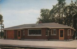 Monon Railroad Station, Indiana 1953 Postcard