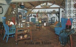 Saddle & Sirloin Restaurant, Tyrolean Style Interior Postcard