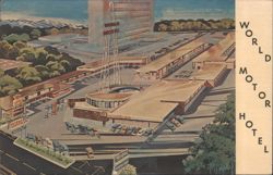 World Motor Hotel, Salt Lake City UT Postcard