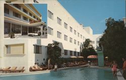 Fontana Hotel Pool & Beach, Collins Ave. Miami Beach Postcard