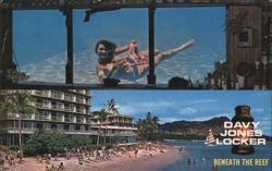 Davy Jones Locker, Reef Hotel, Waikiki Pool-View Lounge Postcard