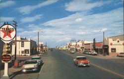 Downtown Van Horn, Texas - Texaco, Tower Power, Sky Chief Postcard