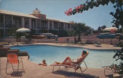 Hotel Desert Hills, Swimming Pool, Phoenix, AZ Postcard