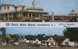 Dutch Maid Motels, Woodbridge, NJ Turnpike Exit 11 Postcard