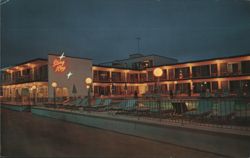 Sting Ray Motor Inn Pool Ocean City NJ Postcard