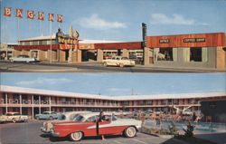 Bagdad Inn Motor Hotel, Coffee Shop & Pool Postcard