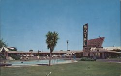 Sahara Motel, Swimming Pool, Modesto, CA Postcard