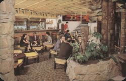 Mauna Loa Tiki Bar Interior, Exotic Drinks Postcard
