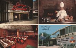 George Diamond Charcoal Broiled Steaks Chicago & Acapulco Postcard