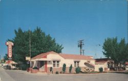 Red White Court Motor Court Postcard