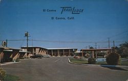 El Centro Travelodge Motel, Swimming Pool, Hwys 80 & 99 Postcard