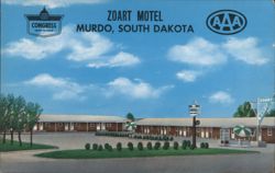 Zoart Motel, Murdo, SD - Congress & AAA Approved Postcard