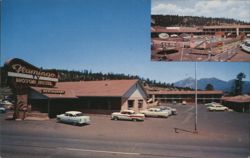 Flamingo Motor Hotel Flagstaff AZ Swimming Pool Postcard