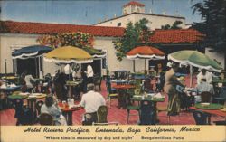 Hotel Riviera Pacifico, Bougainvillea Patio, Ensenada Postcard