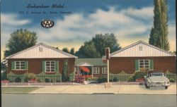 Suburban Motel, Approved AAA, Reno, NV Postcard