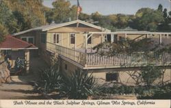 Bath House & Black Sulphur Springs, Gilman Hot Springs Postcard