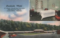 Brookside Motel, Alexandria, Virginia - U.S. Route 1 Postcard