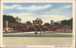Dean's Motor Lodge Postcard