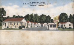 El Rancho Court, U.S. 11 & 70, West City Limits Postcard