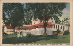 Green Parrot Inn, 52nd St. & State Line, Kansas City Postcard