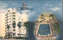 Marseilles Hotel Miami Beach FL - Pool, Cabana Club Postcard