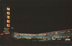 Marco Polo Motel Neon Sign, Seattle WA Postcard