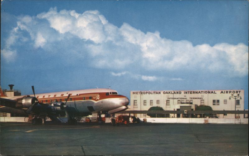 Western Airlines Plane at Oakland International Airport California
