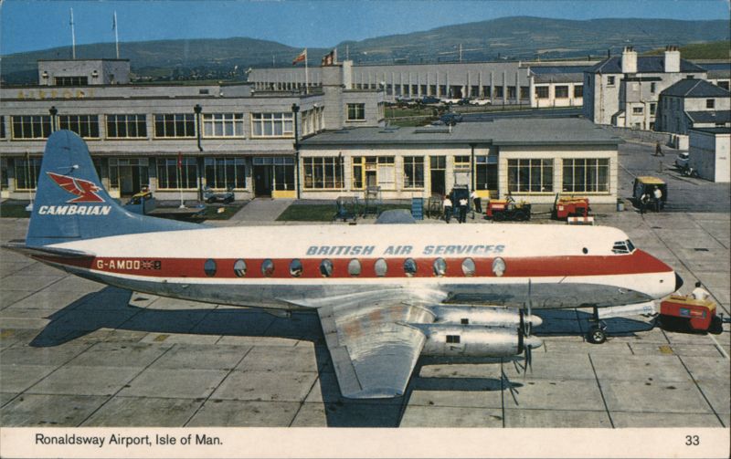Cambrian British Air Services G-AMOO at Ronaldsway Airport Isle of Man