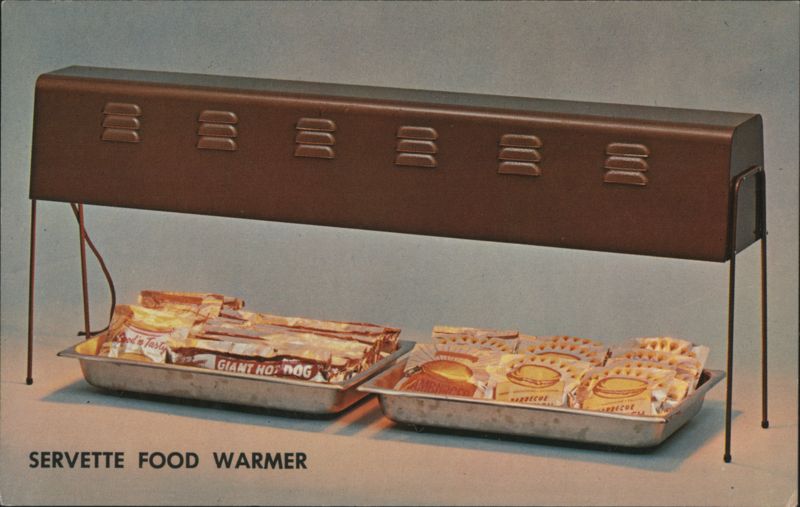 SERVETTE FOOD WARMER 5 Infra-Red Lamps Console Style