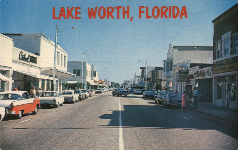 Lake Worth Main Street Scene Florida