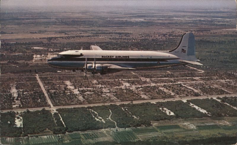 Mackey Airlines Flight over Florida, Tropical Holiday Fort Lauderdale