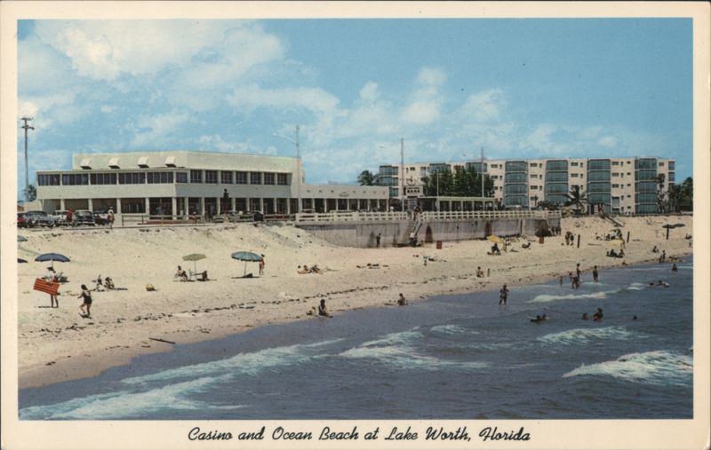 Casino and Ocean Beach at Lake Worth Florida