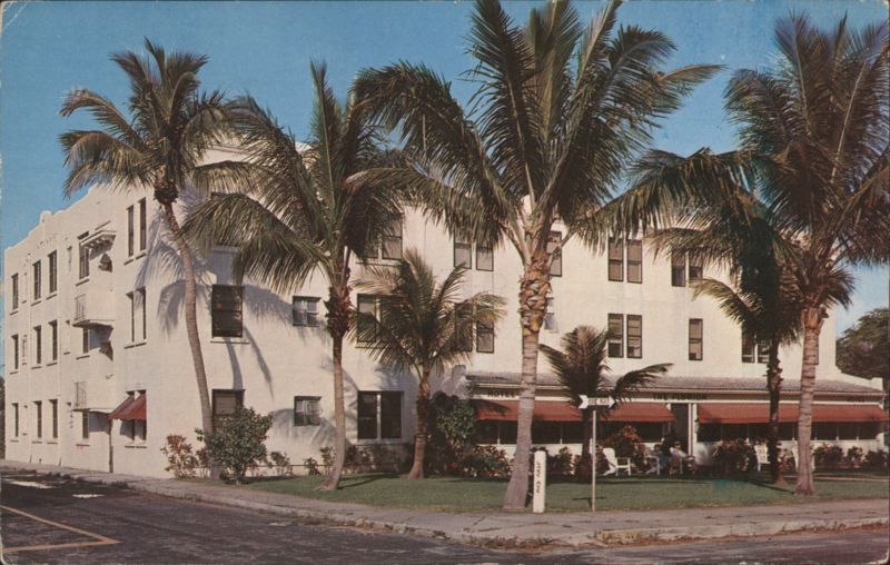 Hotel Florida, Lake Worth FL - Palm Trees & Porch