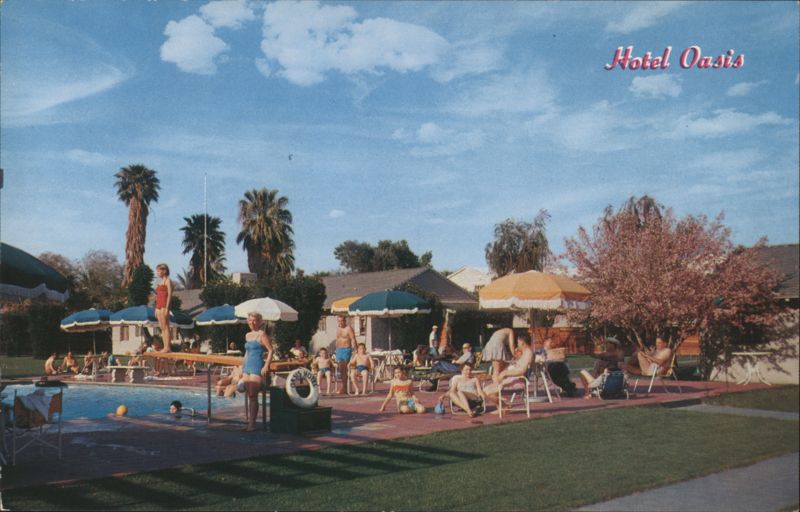 Oasis Hotel Pool & Grounds, Palm Springs California