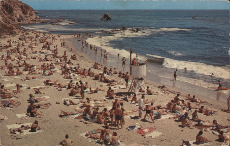 Corona del Mar Beach, Arch Rock, Lifeguard Tower California
