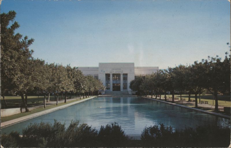 Pasadena City College with Reflecting Pool California